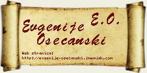 Evgenije Osećanski vizit kartica